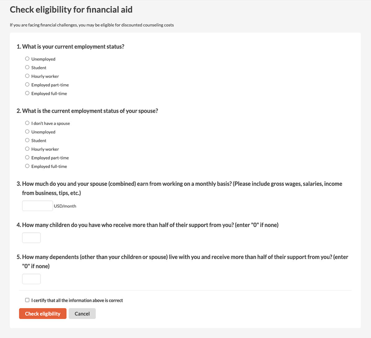 BH Financial aid