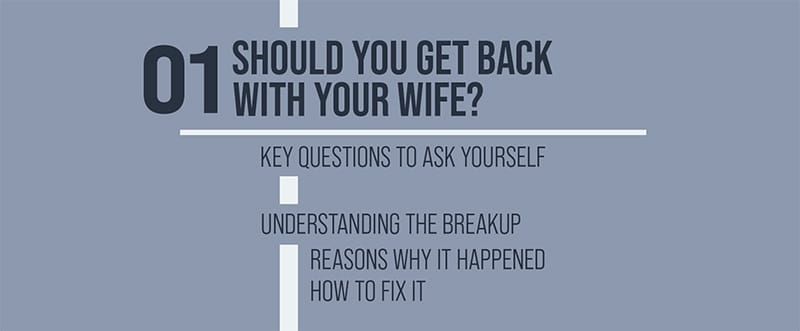 Step 1 - Should You Get Back With Your Wife