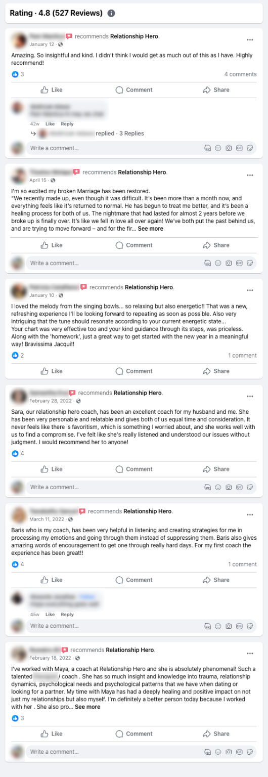 FB reviews